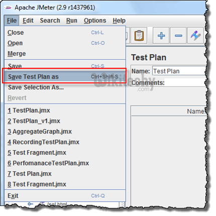  save test plan in http proxy server